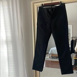 Banana Republic Black Straight Leg Pants with Crisp Crease